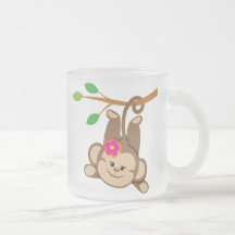 Girl Swinging Monkey Mugs