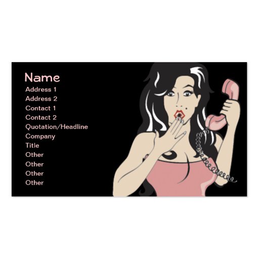Girl Talk Business Card Template (front side)