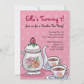  Girl Birthday Party Themes on Girl Tea Party Themed Birthday Invitations By Nanandmimis More Girl