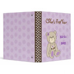 Girl Teddy Bear Baby Photo Album Scrapbook binders