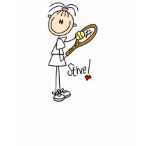 Girl Tennis Player Serve t-shirts by stick_figures Girl Tennis Player Serve t-shirts