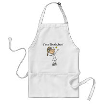 Girl Tennis Star T-shirts and Gifts Aprons