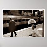 Girl Train Flower Poster