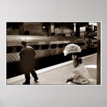 Girl Train Flower Poster