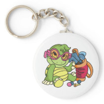 Girl Turtle Golfer Key Chains