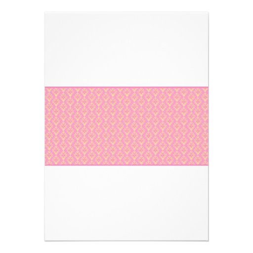 Girl Twins Damask Baptism Invitation