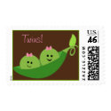 Girl Twins Pea Pod Postage stamp