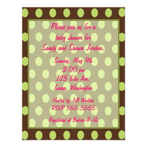 Girl Twins Peas in a Pod Baby Shower Invitation
