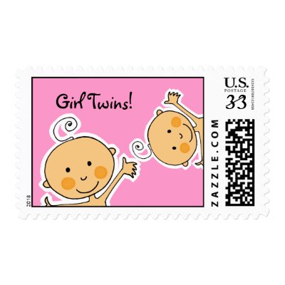 Girl Twins! Postage Stamp by jsoh