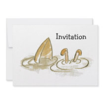Girl Upside Down Invitation