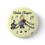Girl Violin Player Tshirts and Gifts Pinback Buttons