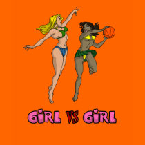 Girl Vs. Girl Basketball t-shirts