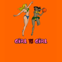 Girl Vs. Girl Basketball t-shirts