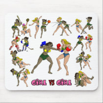 Girl Vs. Girl Boxing Champions Mouse Pad