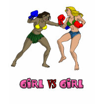 Girl Vs. Girl Boxing Champions t-shirts