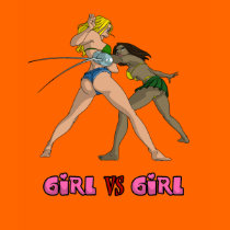 Girl Vs. Girl Fencing t-shirts