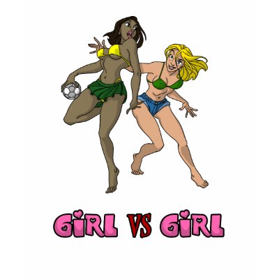 Girl Vs. Girl Handball T Shirts by nassosvakalis