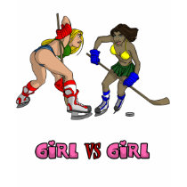 Girl Vs. Girl Hockey t-shirts