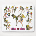 Girl Vs. Girl Kick Boxing Mouse Pad mousepads