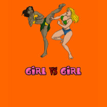 Girl Vs. Girl Kick boxing t-shirts