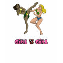 Girl Vs. Girl Kick boxing t-shirts by nassosvakalis Girl Vs. Girl Kick boxing t-shirts