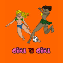 Girl Vs. Girl Soccer t-shirts