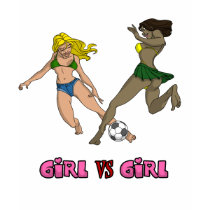 Girl Vs. Girl Soccer t-shirts