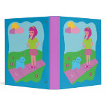 Girl Walking Dog binders