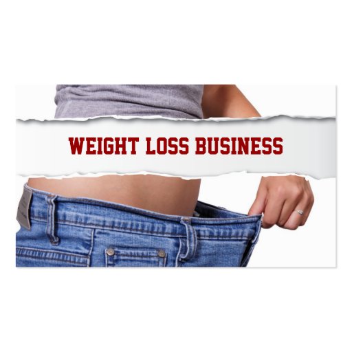 Girl Weight Loss business card Zazzle