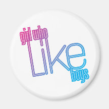Girl who love Boys Refrigerator Magnets