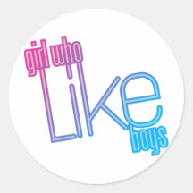 Girl who love Boys Stickers