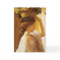 Girl With a Basket of Fruit Lord Frederic Leighton Cards