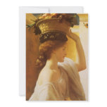Girl With a Basket of Fruit Lord Frederic Leighton Custom Announcement