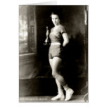 Girl with a basketball trophy cards