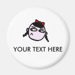 Girl with a bow | magnet