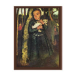 Girl With A Cat In The Birch Forest By Modersohn- postcards