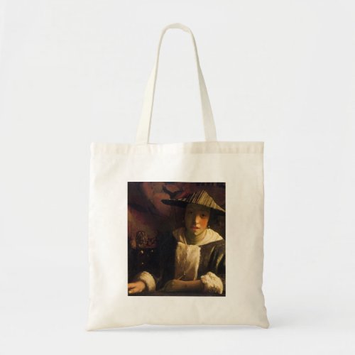 Girl with a flute by Johannes Vermeer Bags