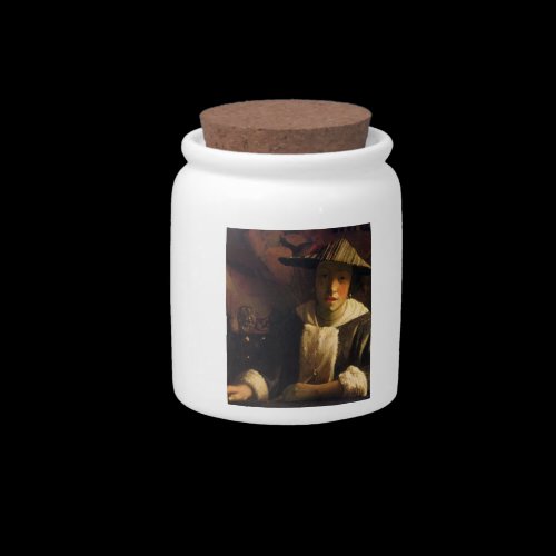 Girl with a flute by Johannes Vermeer Candy Jars