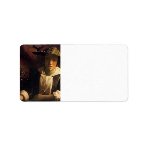 Girl with a flute by Johannes Vermeer Personalized Address Labels