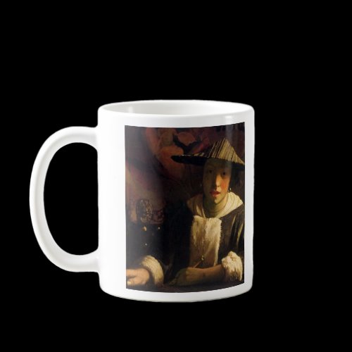 Girl with a flute by Johannes Vermeer Mug