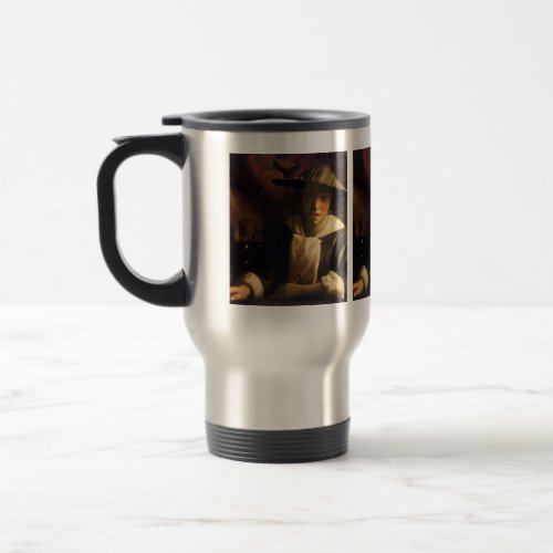 Girl with a flute by Johannes Vermeer Mug