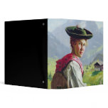 Girl with a Hat in Mountain Landscape binders