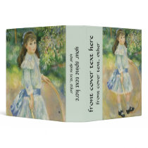 Girl with a Hoop by Pierre Auguste Renoir Vinyl Binder