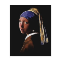 Girl with a Pearl Earring Digital Painting Vermeer Personalized Flyer