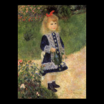 Girl with a Watering Can by Pierre Auguste Renoir Poster