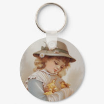 Girl with Baby Ducks keychains