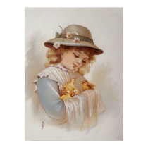 Girl with Baby Ducks posters