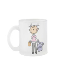 Girl With Backpack Mug by stick_figures Girl With Backpack Mug