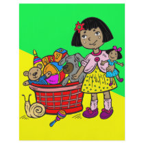 Girl With Basket Of Toys Flyers
