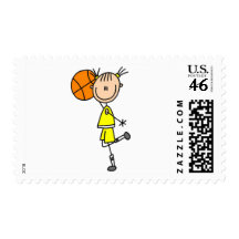 Girl With Basketball T-shirts and Gifts Stamp